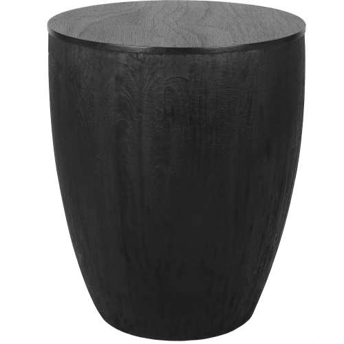 Sloane Side End Table in Black Wood